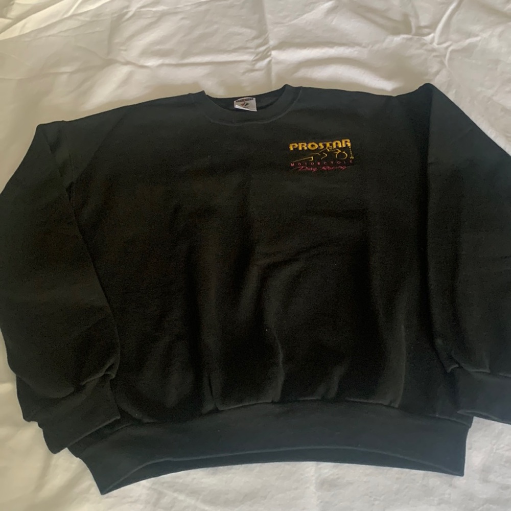 Black L/S crewneck sweatshirt. Medium